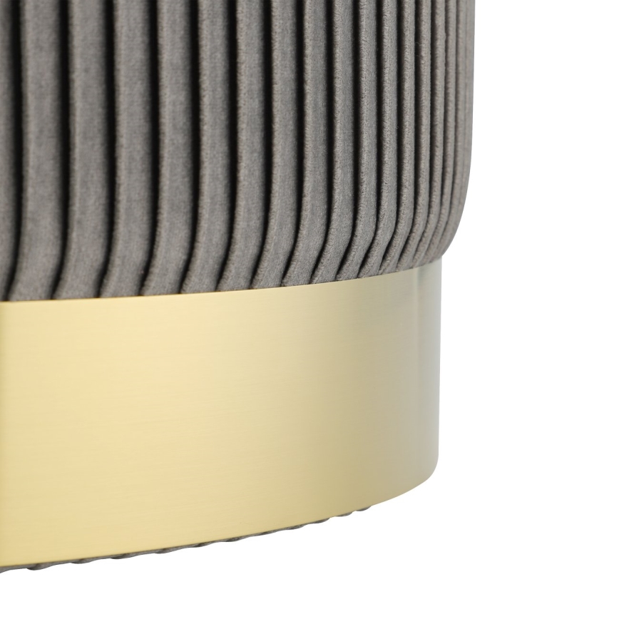 Eglo - CONJUNTO 2x Pufes diâmetro 31,5/36 cm cinzento/dourado