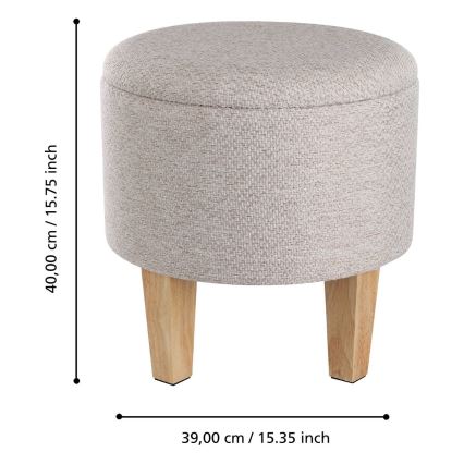 Eglo 424032 - Pufe MASHIKE 40x39 cm bege
