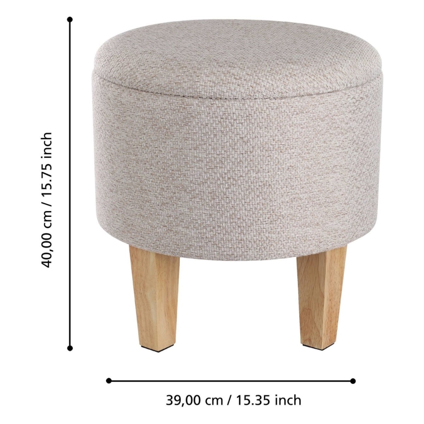 Eglo 424032 - Pufe MASHIKE 40x39 cm bege