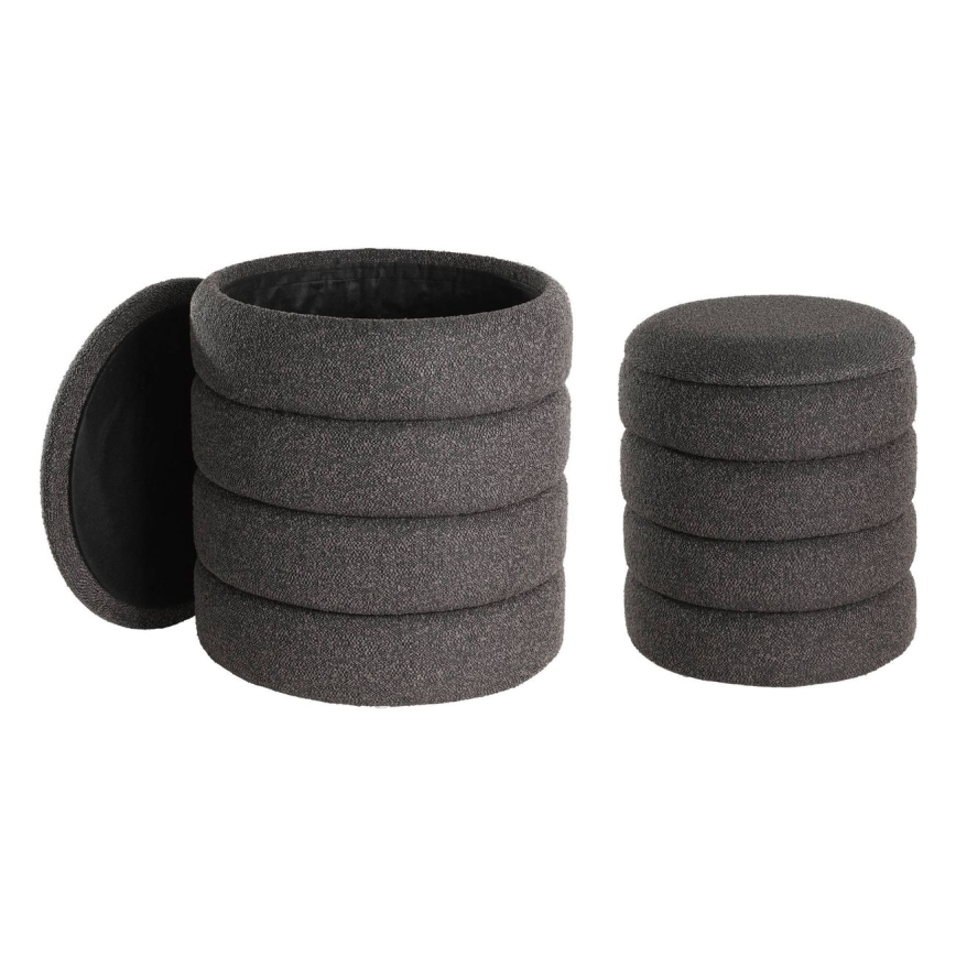 Eglo - CONJUNTO 2x Pufes diâmetro 33,5/40 cm preto