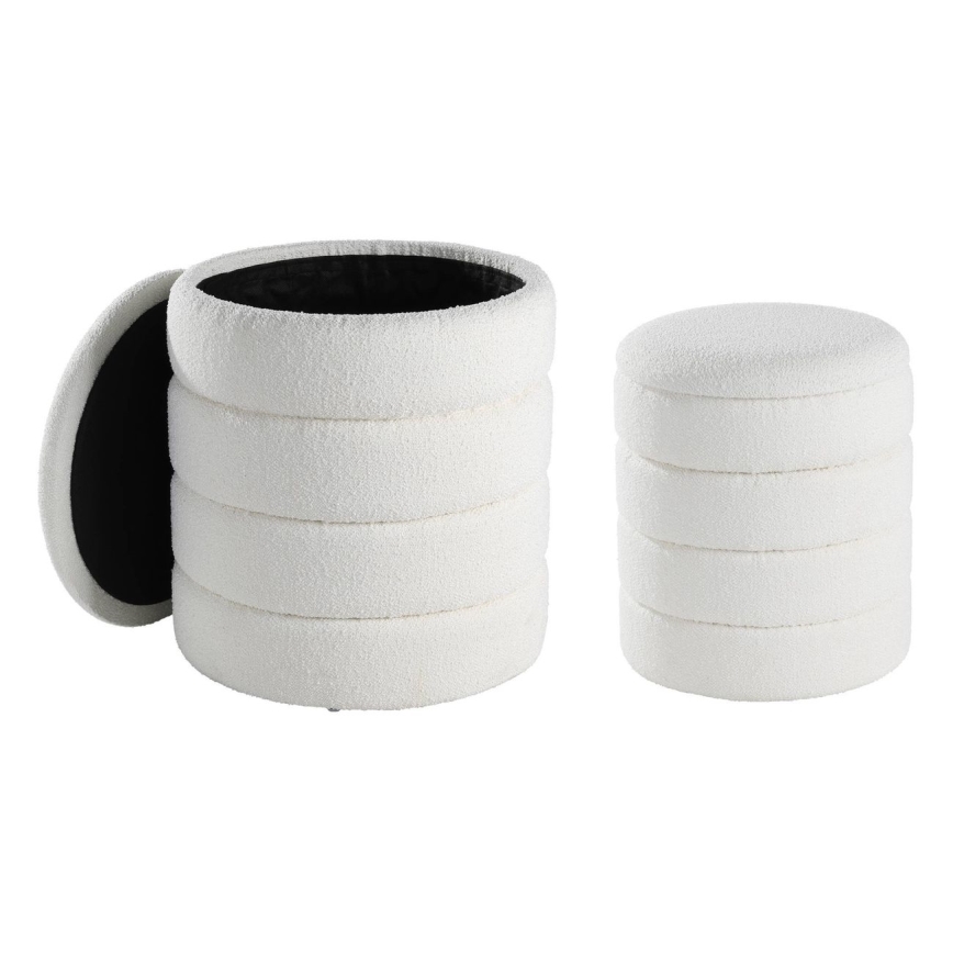 Eglo - CONJUNTO 2x Pufes diâmetro 33,5/40 cm branco