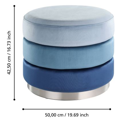 Eglo - Banco 42,5x50 cm azul/cromado