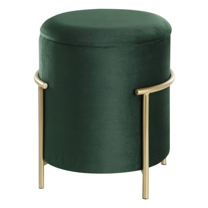 Eglo - Pufe 46x41 cm verde/dourado