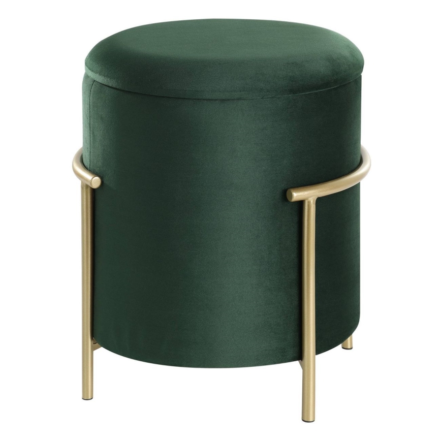 Eglo - Pufe 46x41 cm verde/dourado