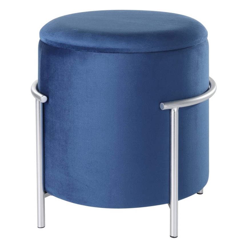 Eglo - Pufe 46x41 cm azul/cromado