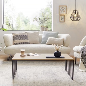 Eglo 424801 - Mesa de centro AUKSIDE 53,5x100 cm castanho/preto