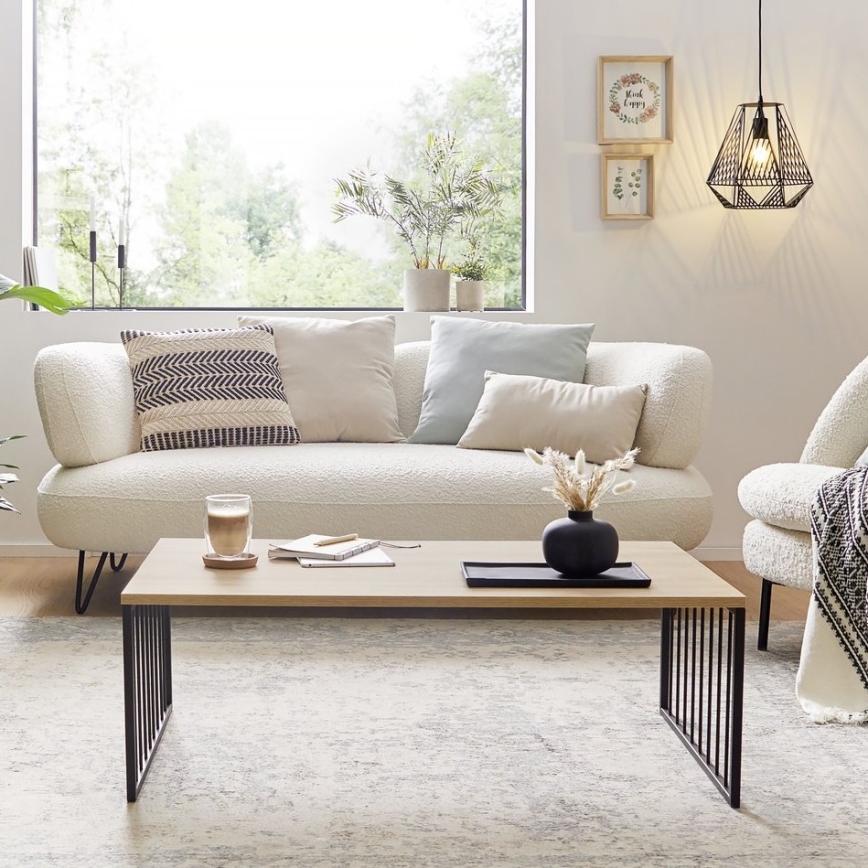 Eglo 424801 - Mesa de centro AUKSIDE 53,5x100 cm castanho/preto