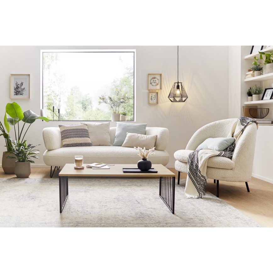 Eglo 424801 - Mesa de centro AUKSIDE 53,5x100 cm castanho/preto