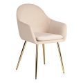 Eglo 424949 - Cadeira de jantar APALIT 87,5x57,5 cm creme/dourada