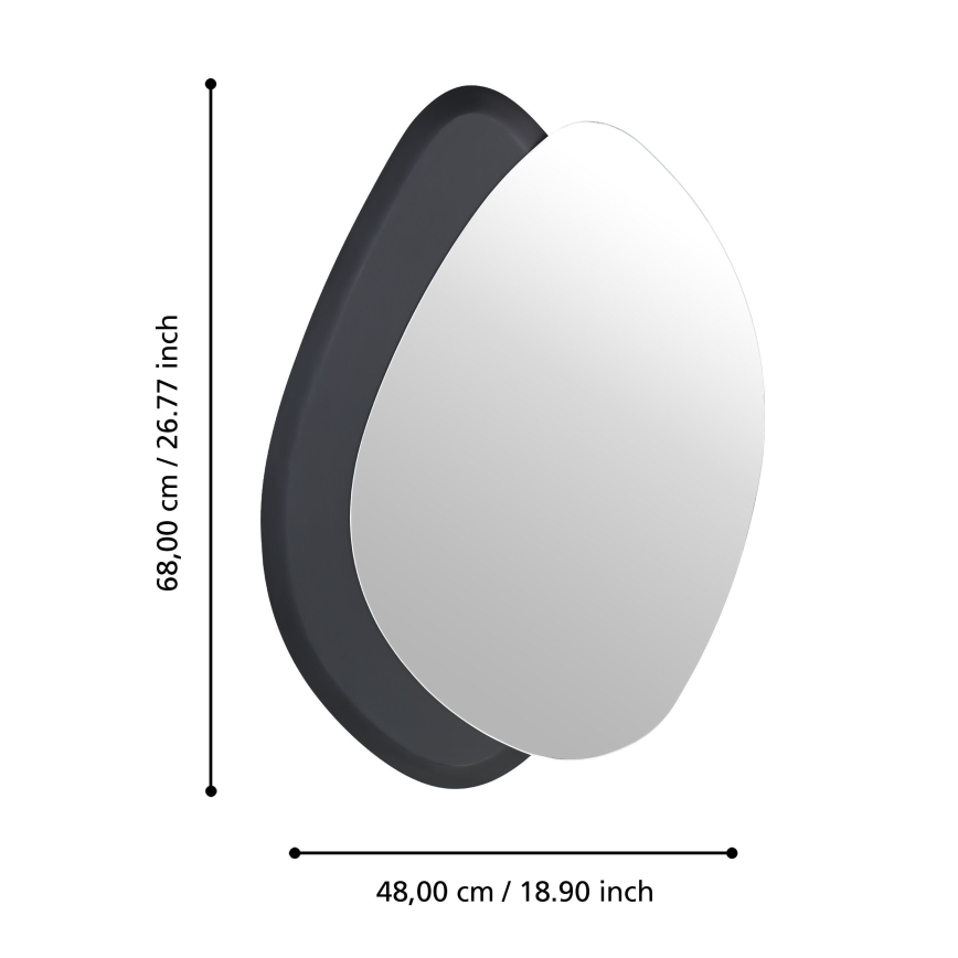 Eglo 425051 - Espelho de parede LIOMA 68x48 cm abeto/preto