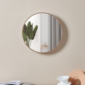 Eglo 425058 - Espelho de parede BANI, Ø 40 cm, bege