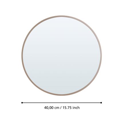 Eglo 425058 - Espelho de parede BANI, Ø 40 cm, bege