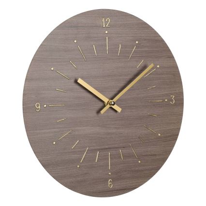 Eglo - Relógio de parede 1xAA diâmetro 30 cm castanho