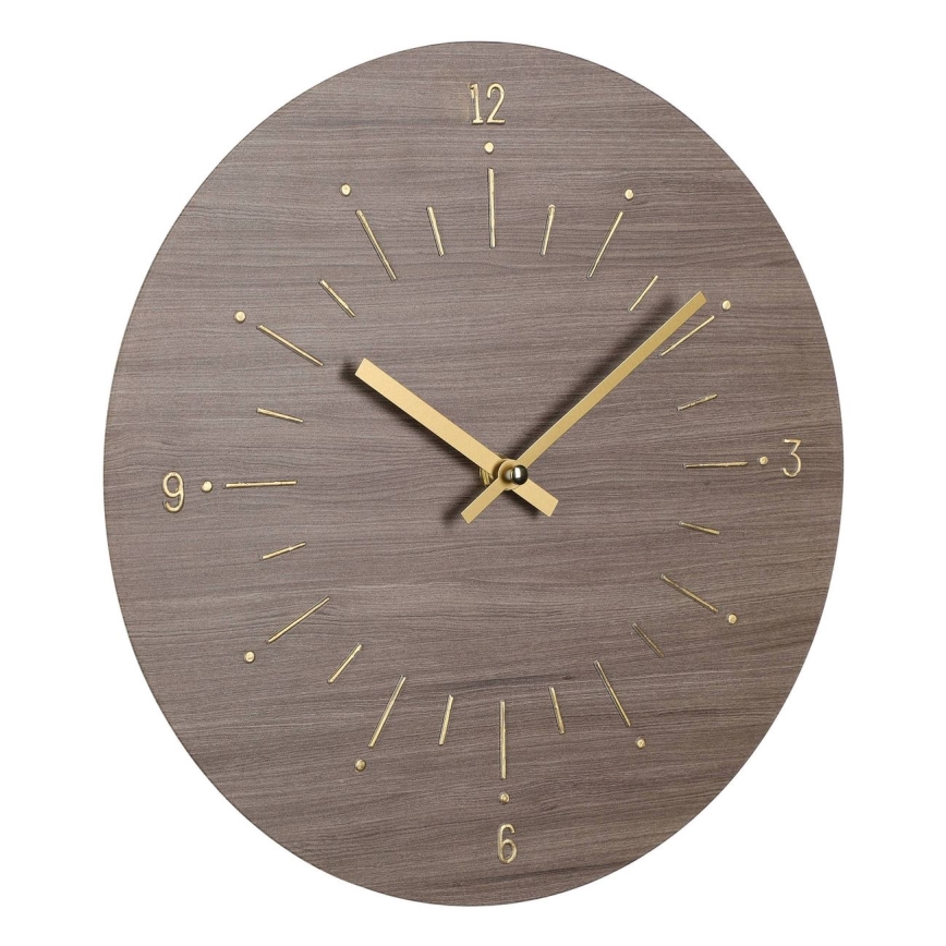 Eglo - Relógio de parede 1xAA diâmetro 30 cm castanho