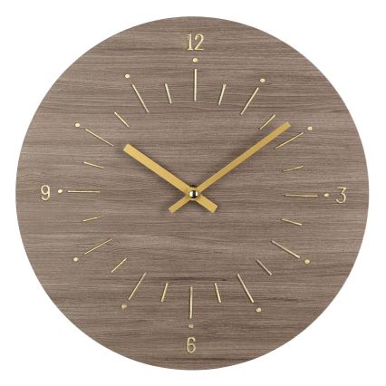 Eglo - Relógio de parede 1xAA diâmetro 30 cm castanho