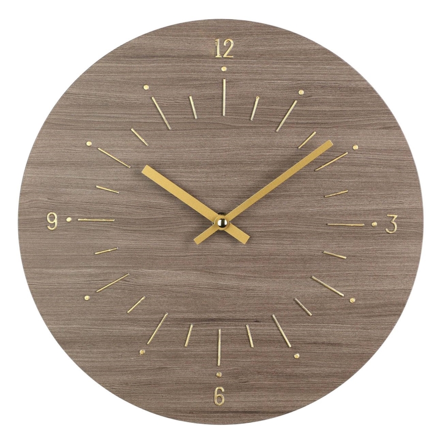 Eglo - Relógio de parede 1xAA diâmetro 30 cm castanho