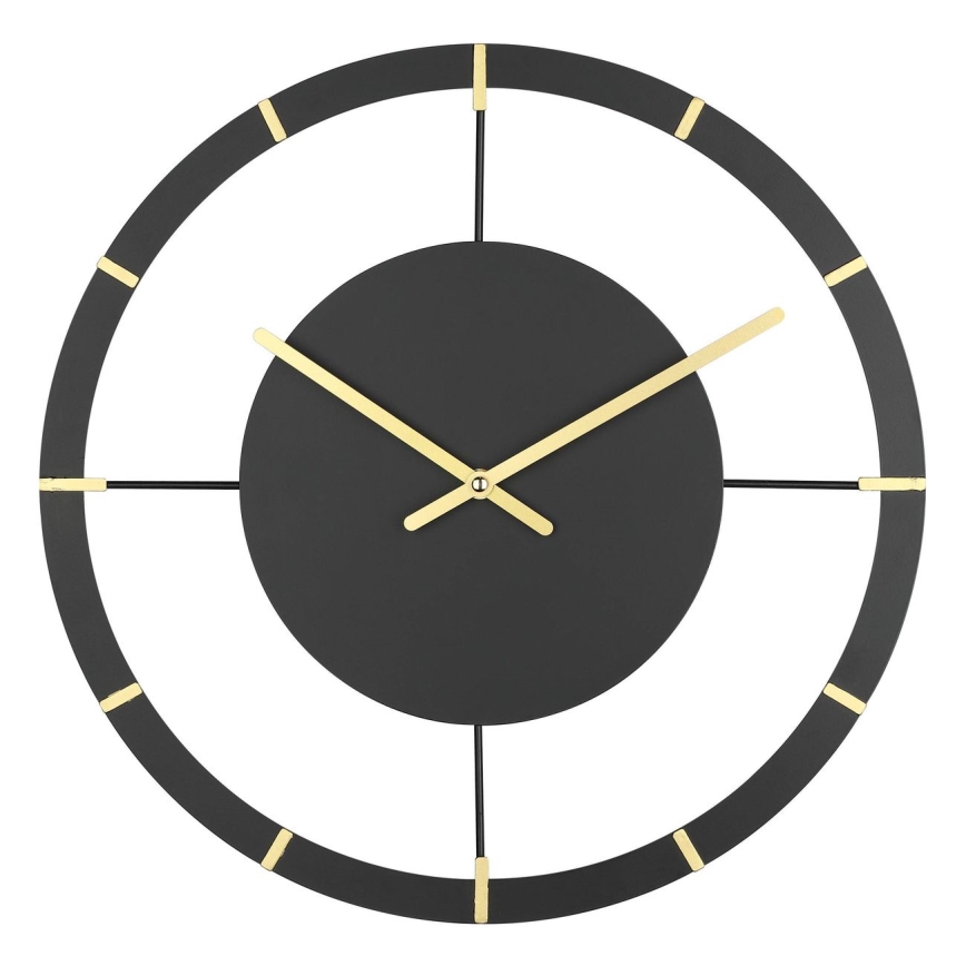 Eglo - Relógio de parede 1xAA diâmetro 40 cm preto/dourado