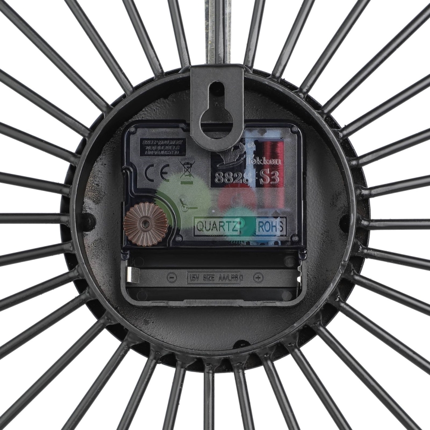 Eglo - Relógio de parede 1xAA 60x60 cm preto