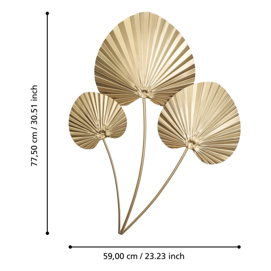 Eglo - Decoração de parede 77,5x59 cm dourado