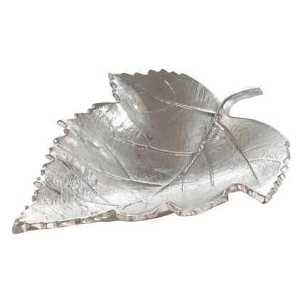 Eglo - Bandeja decorativa 18,5x23,5 cm folha/prateado