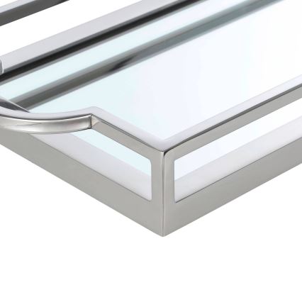 Eglo - Bandeja decorativa 23x45 cm cromado brilhante