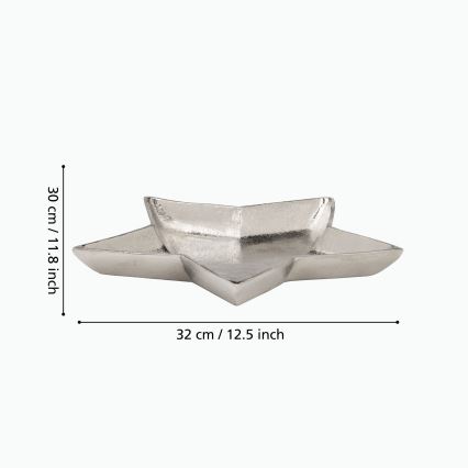 Eglo 427425 - Bandeja decorativa AMBOLOSY 30x32 cm prateada