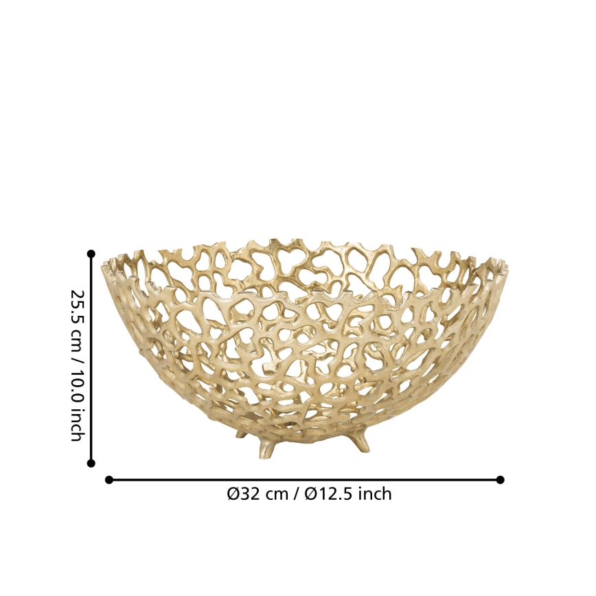 Eglo 427497 - Tigela decorativa KIMITSU Ø 32 cm dourada