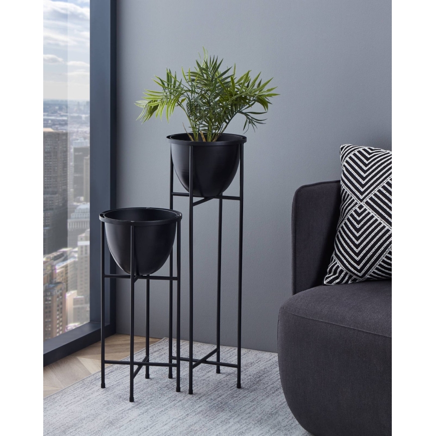 Eglo - Floreira de metal 73x23,5 cm preto