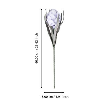 Eglo - Flor artificial 60 cm roxo