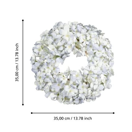 Eglo - Grinalda de flores artificiais diâmetro 35 cm azul