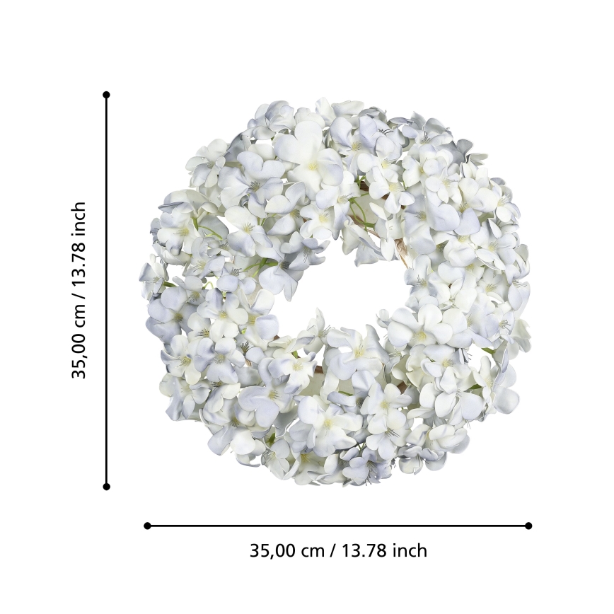 Eglo - Grinalda de flores artificiais diâmetro 35 cm azul