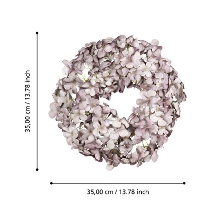 Eglo - Grinalda de flores artificiais diâmetro 35 cm roxo
