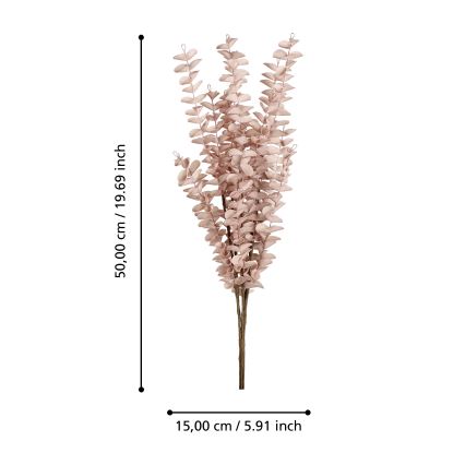 Eglo - Flor artificial 50 cm rosa