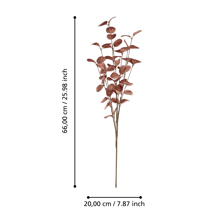 Eglo - Flor artificial 66 cm vermelho