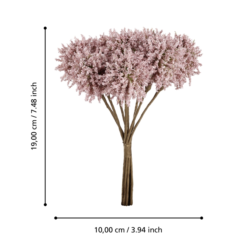 Eglo - Flor artificial 19 cm rosa