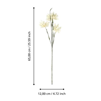 Eglo - Flor artificial 65 cm amarelo