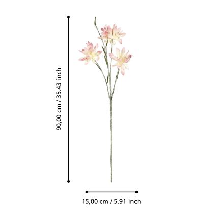 Eglo - Flor artificial 90 cm rosa