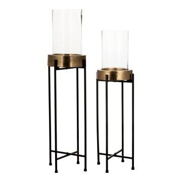 Eglo 428257 - Conjunto de 2 castiçais IBUSUKI dourado/preto