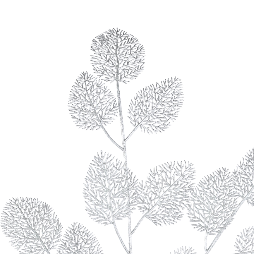 Eglo - Flor artificial 87,5 cm prateado