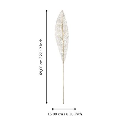 Eglo - Flor artificial 69 cm prateado