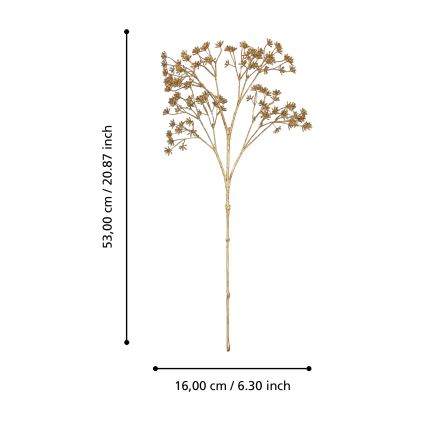 Eglo - Flor artificial 53 cm dourado