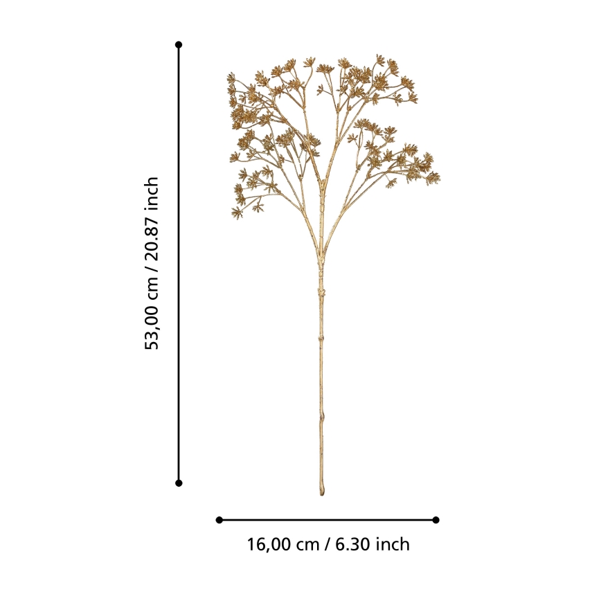 Eglo - Flor artificial 53 cm dourado