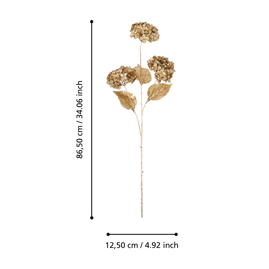 Eglo - Flor artificial  86,5 cm dourado