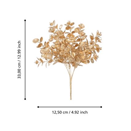 Eglo - Flor artificial 33 cm dourado