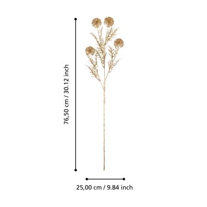 Eglo - Flor artificial 76,5 cm dourado