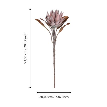 Eglo - Flor artificial 53 cm rosa