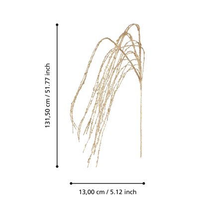 Eglo - Flor artificial 131,5 cm dourado