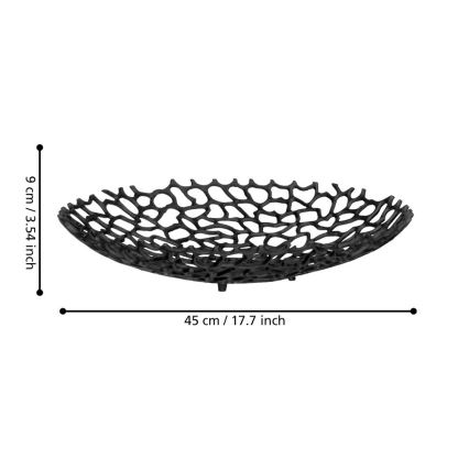 Eglo 429737 - Tigela decorativa KIMITSU, diâmetro 45 cm, preta