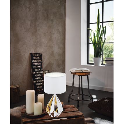 Eglo 43078 - Lâmpada de mesa CARLTON 1xE27/60W/230V