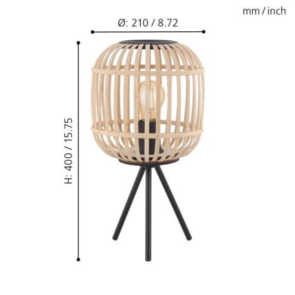 Eglo - Lâmpada de mesa 1xE27/28W/230V
